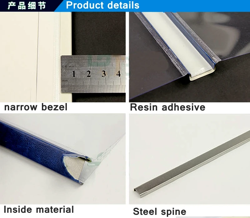 5 шт./лот Deli A4 21-50 мм(176-495page) стальной корешок термопереплет обложки стальная Хрустальная Обложка Матовая Обложка переплет обложки