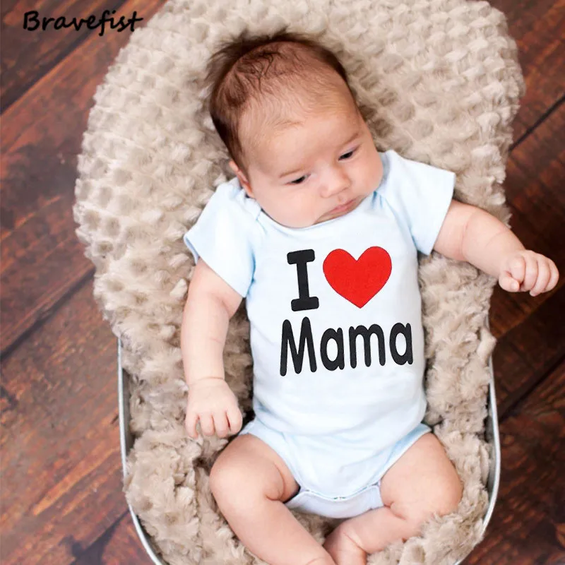 Модные дизайнерские боди для новорожденных от 0 до 24 месяцев летние детские Комбинезоны I Love Mama Papa Love Me на ваш выбор, верхняя одежда для младенцев