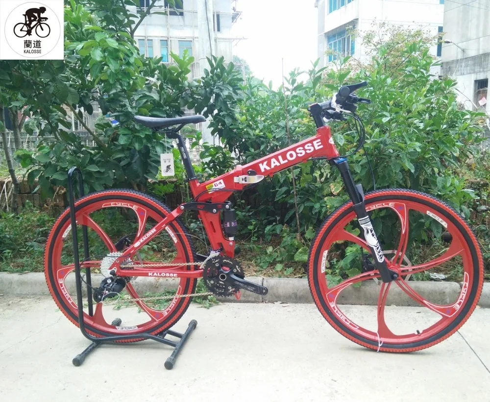 Sale Kalosse  M610  six spokes  bikes   tyre dirt bike  30 speed  folding  mountain bike bicycle , 26*17inch, 1