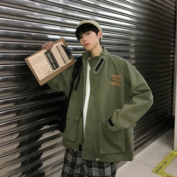 

2019 Spring And Summer New Chinese Style Men's Comfortable High Quality Super FireHarajuku Pattern Stitching Loose Casual Jacket