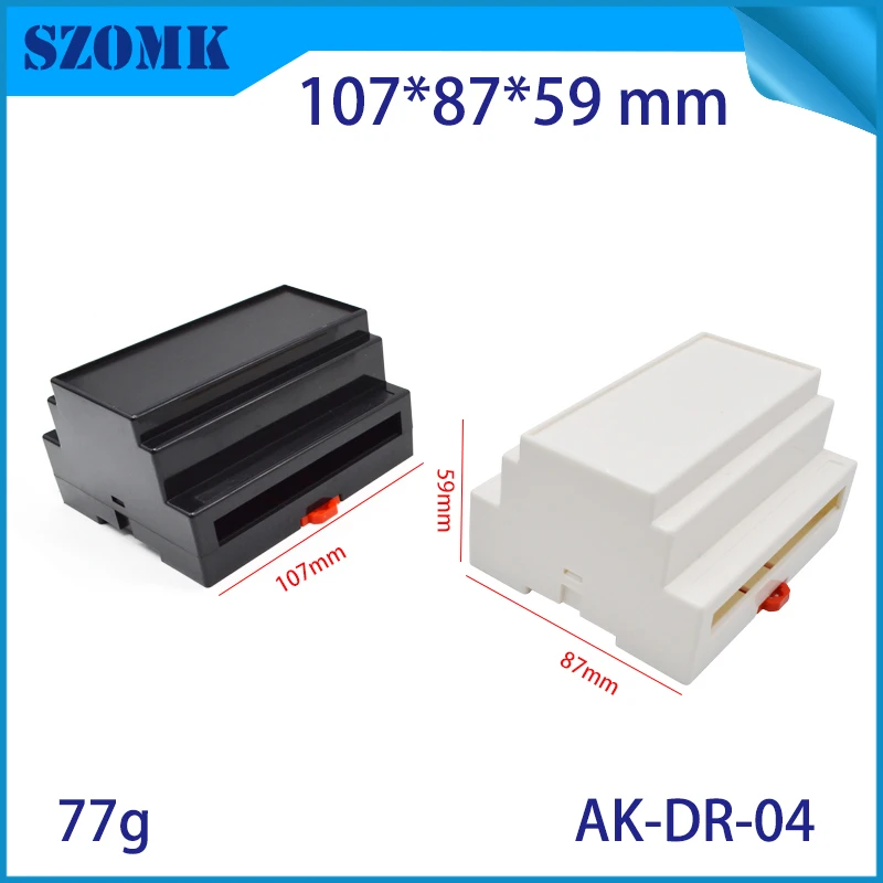 

2 piece Din rail box enclosures plastic electronics housing case 88*59*107mm abs din rail wall mount junction housing case szomk