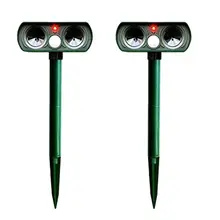 2 шт. Солнечный Отпугиватель котов Scarer Двойной Ультра Отпугиватель для сада Отпугиватель для животных