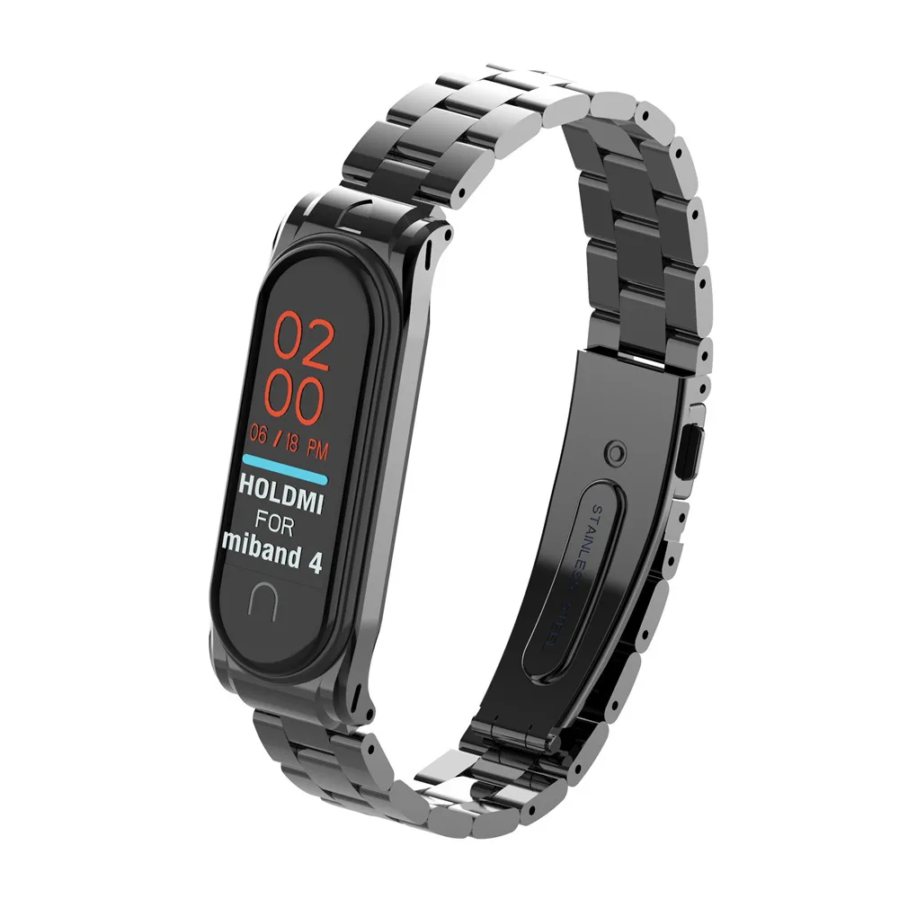 

Xiaomi Mi Band 4 Smart Bracelet Fashion Stainless Steel Watchband Replacement Wrist Strap Smart Accessories For Miband 4