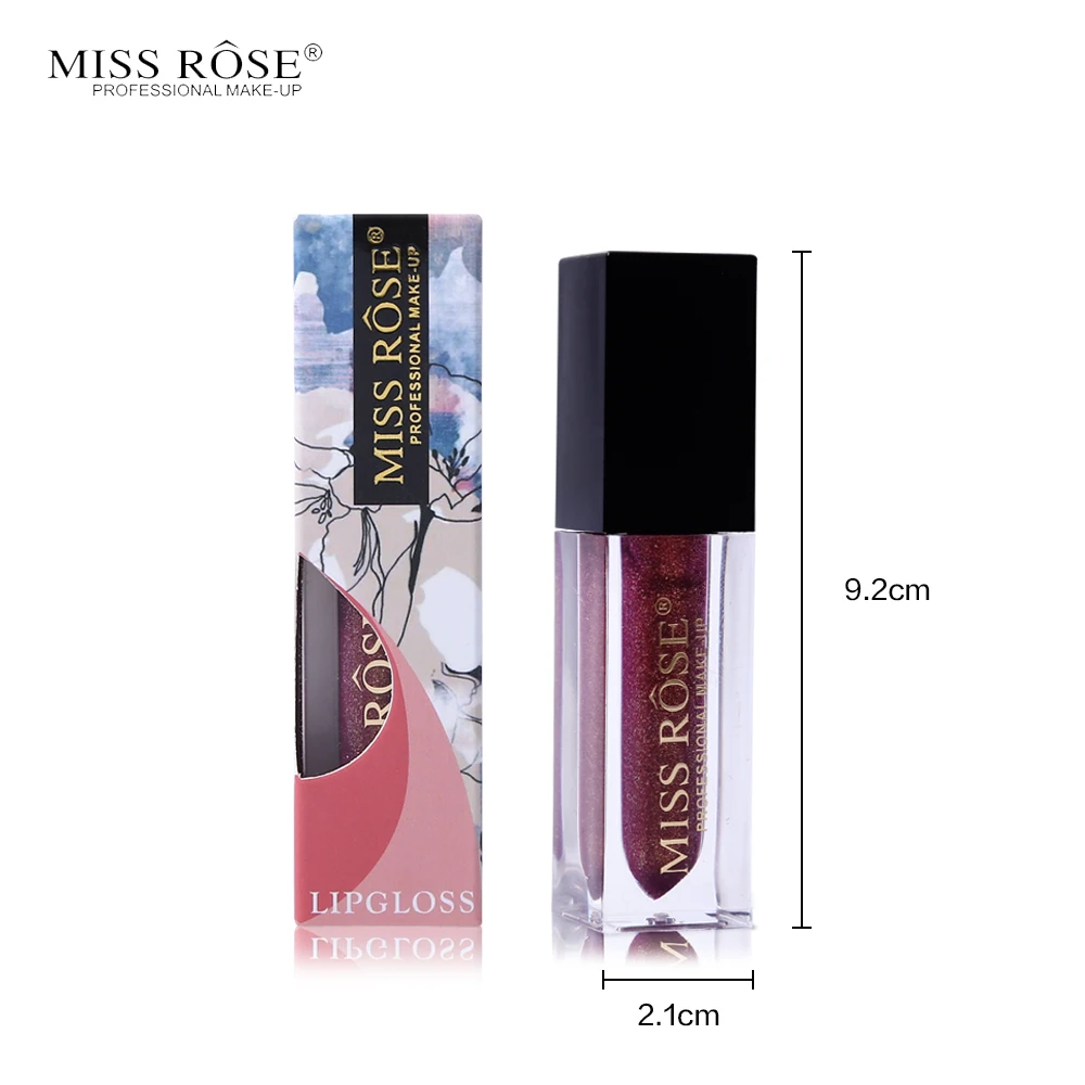 Miss Rose, 7 цветов, блестящий блеск для губ, блеск для макияжа, жидкая губная помада, блестящая губная помада, стойкий водостойкий блеск для губ