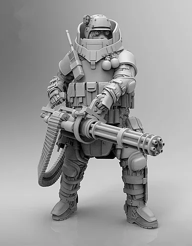 

1/24 Resin Figure Model Kits Advance Guard Heavy Gunner Unassambled Unpainted