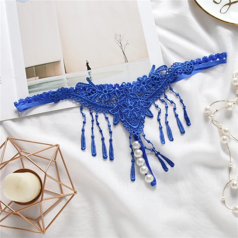 T-back Underwear Women Sexy Panties Thong And G Strings Female Panties For Sex Tassel Briefs Erotic Women With Pearl (9)