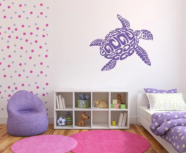 Съемная морская черепаха виниловая стена художественный плакат обои настенная
