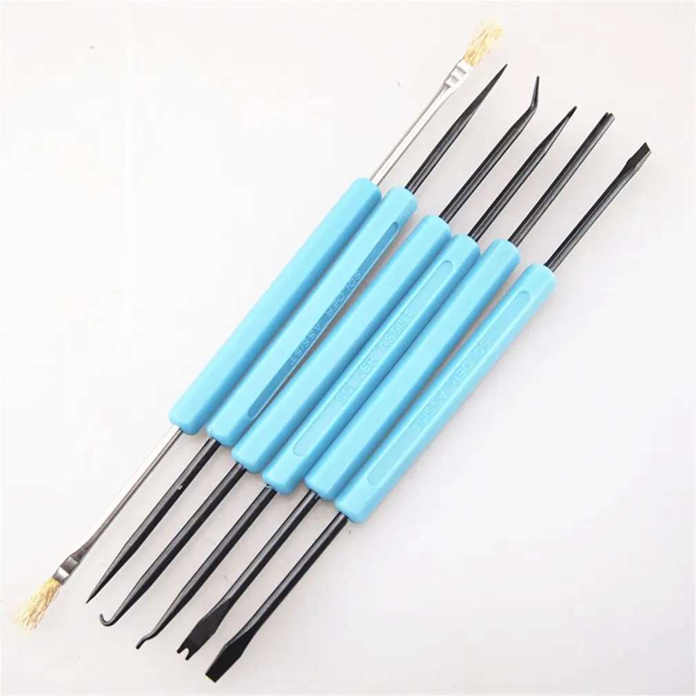 

6pcs Desoldering Aid Tool Kit Help Solder Auxiliary Tools Welding Work Electronic Heat Assist for Grinding PCB Cleaning Repair