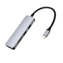 Горячая Распродажа: 5 в 1 Тип с разъемами типа C и USB-C HDMI USB3.0 USB C адаптер для samsung Galaxy S9/S8 huawei P20 Pro Тип C/USB/SD/TF концентратор карт