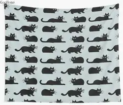 Черный кот стены гобеленовое пляжное полотенце полиэфирное одеяло покрывало для йоги мат
