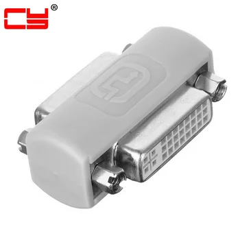 

10pcs/lot DVI 24+5 Pin Female to DVI 24+5 Pin Female Video Converter Adapter Extender 180 Degree for HDTV LCD Monitor