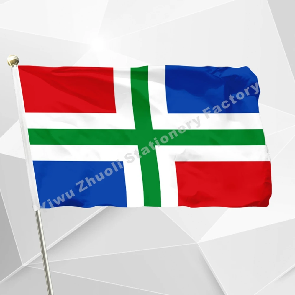 

Netherlands Groningen Flag 150X90cm (3x5FT) 120g 100D Polyester Double Stitched High Quality Free Shipping Netherlands