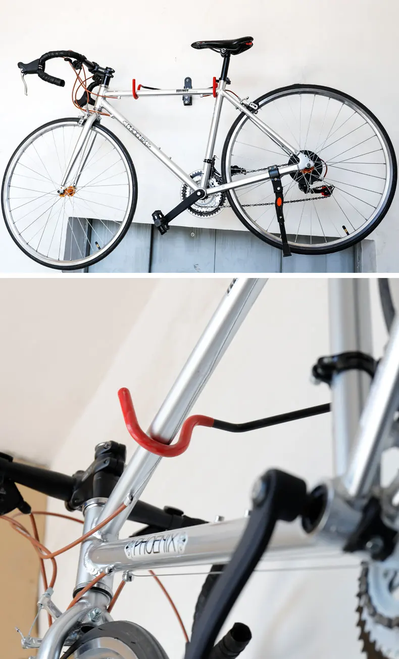 Deemount Велосипедное настенное крепление шоссейный велосипед MTB горный велосипед стеллаж для хранения 15/25KGS Ёмкость складная вешалка для велосипеда W/нержавеющие болты расширения