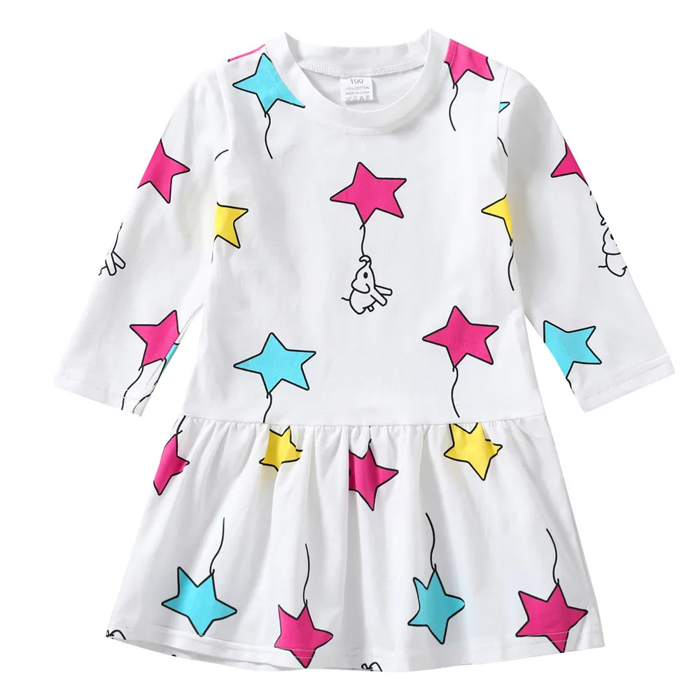 

Baby Kids Girls Stylish fashion design Dress Toddler Princess Party Star Print Striped Tutu Dress\ clothes