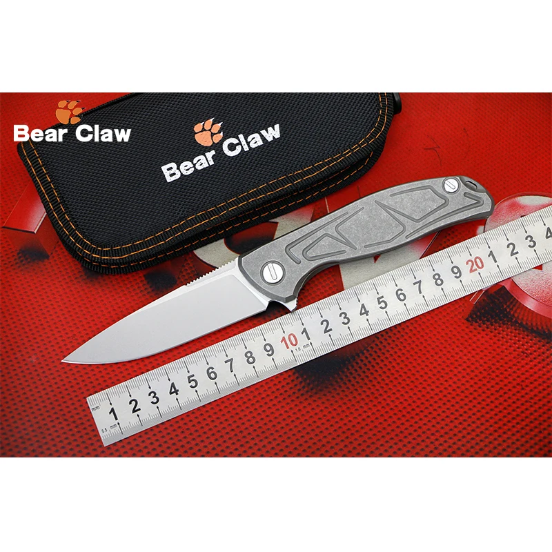 Складной нож BEAR CLAW F95 кронштейн с лезвием D2 и титановой ручкой для кемпинга охоты