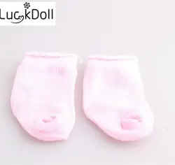 Luckdoll высокого стрейч однотонные шелковые носки кукольные носки для американских детские кухонные принадлежности аксессуары