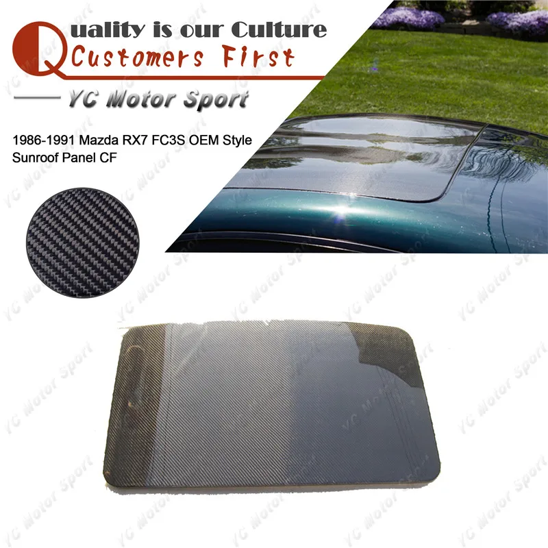 Car Accessories Carbon Fiber OEM Style Sunroof Panel Fit For 1986 1991