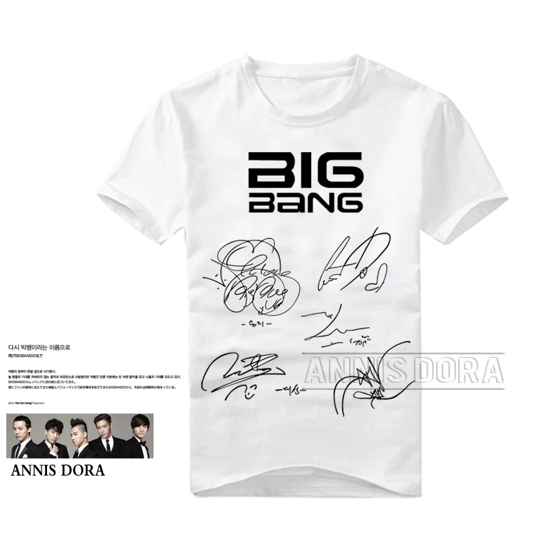 BIGBANG GD GDRAGON TAEYANG V.I t.p DAESUNG печатная Футболка | Мужская одежда