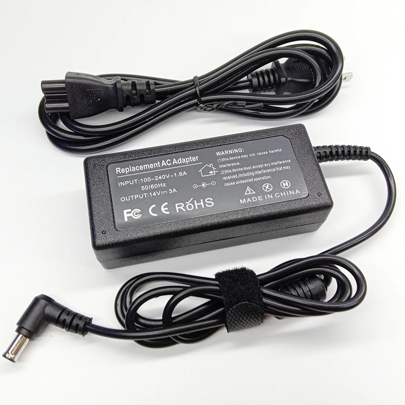 

14V 3A AC to DC Power Charger Adapter Powerr Supply Charging Adaptor Converter 6.5*4.4mm for Samsung LCD Monitor