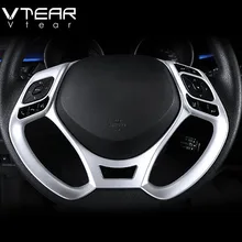 Vtear для Toyota C-HR CHR chrom кнопка на рулевое колесо Панель рамка крышка Накладка наклейка интерьерные молдинги аксессуары