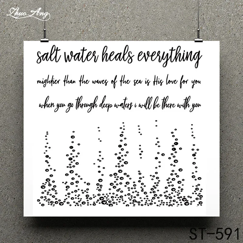 

ZhuoAng Floating bubble Clear Stamp for Scrapbooking Rubber Stamp Seal Paper Craft Clear Stamps Card Making