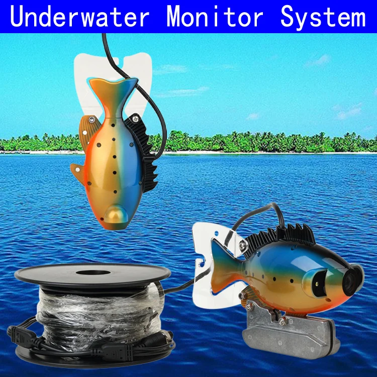 

100Meters Depth Fish Like Underwater Camera with 2PCS 2 walt white LEDS high definition Fish Finder & Diving Camera