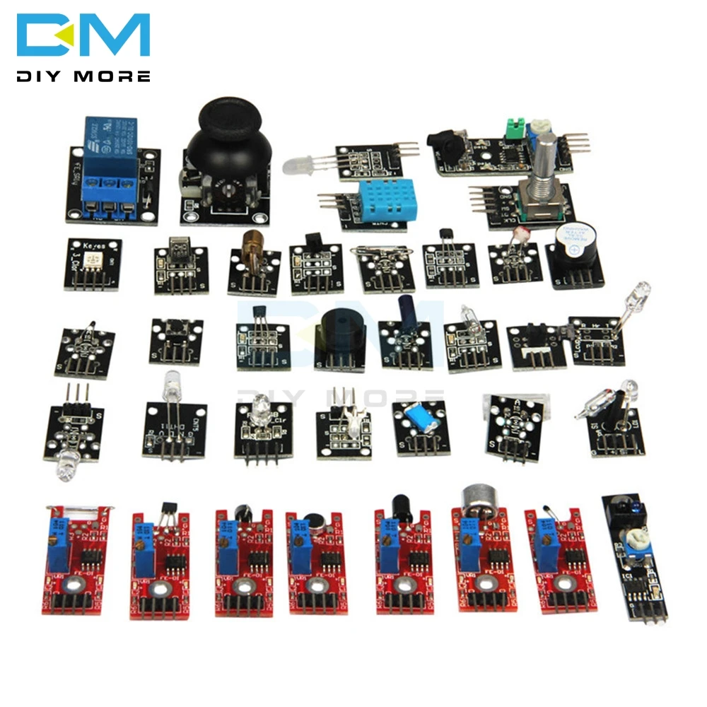 Комплект модулей датчиков 37 в 1 для Arduino Starters keyes MCU|sensor kit 37|sensor module kitsensor |