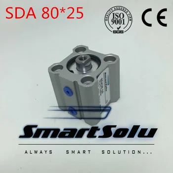 

Free Shipping SDA80 x 25 80mm Bore 25mm Stroke Air Compact Cylinder