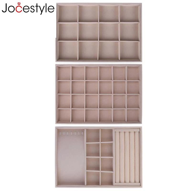 

Fleece Jewelry Box Plate Jewelry Display Earring Holder Ring Necklace Display Tray Stand Organizer Box Case Watch Display