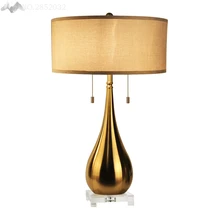 Современная Классическая Медь покрытием гладить Настольные лампы Книги по искусству Ткань Тенты настольные лампы для Гостиная Спальня Освещение в помещении приспособление