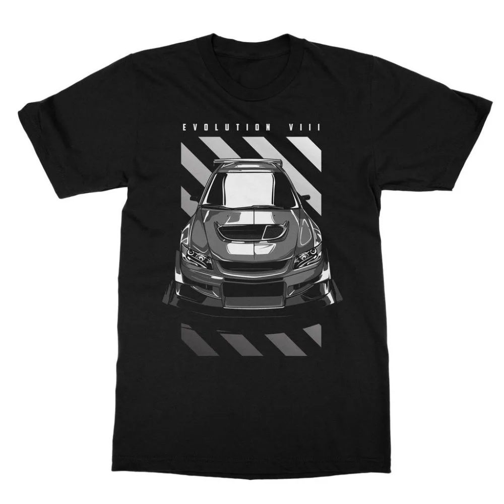 

2019 Hot Sale Summer Evo 8 JDM T-Shirt High Quality Tuner JDM Mitsubishi Evo 8 100% Cotton For Man Shirts