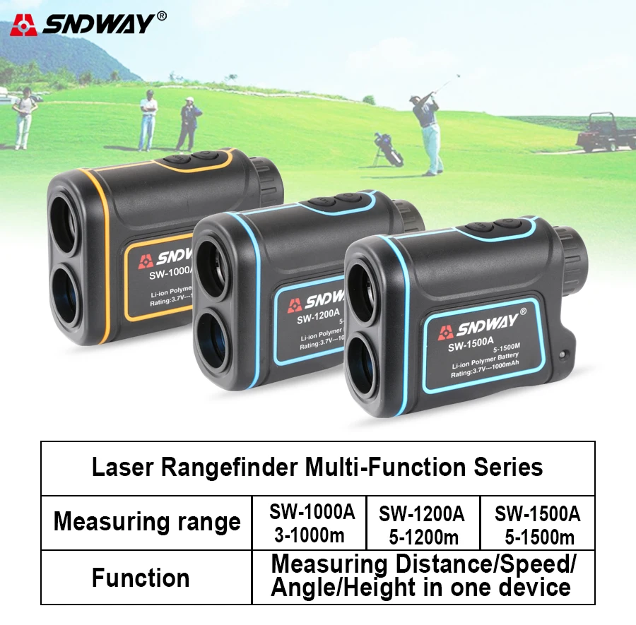 Лазер sndway, дальномер, дальномер, цифровой дальномер для гольфа, охотничий телескоп, 1200 м, 1500 м, лазерный дальномер