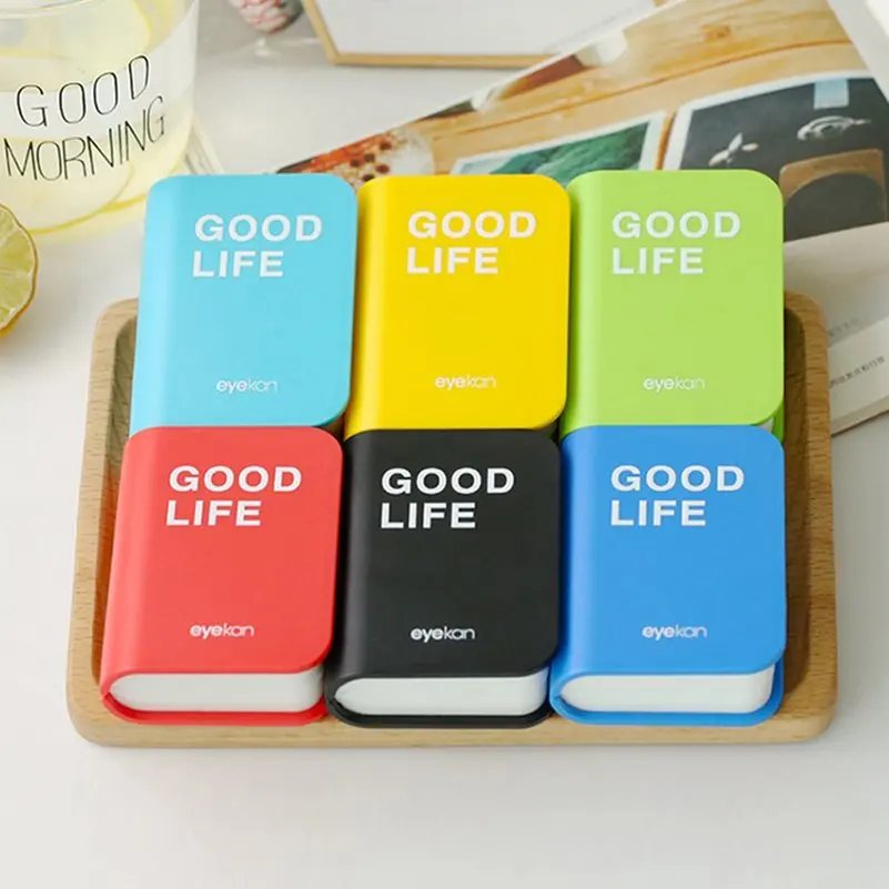 

Book Shape Plastic Contact Lens Case Portable Small Cute Contact Lenses Box Holder Eyeglass Case Lens Container Christmas Gift