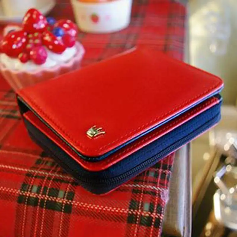 

Hot Sale New Fashion High Capacity Women Wallets Metal Crown Lady Long Clutch Wallet Female PU Leather Zipper Card Holder Purse