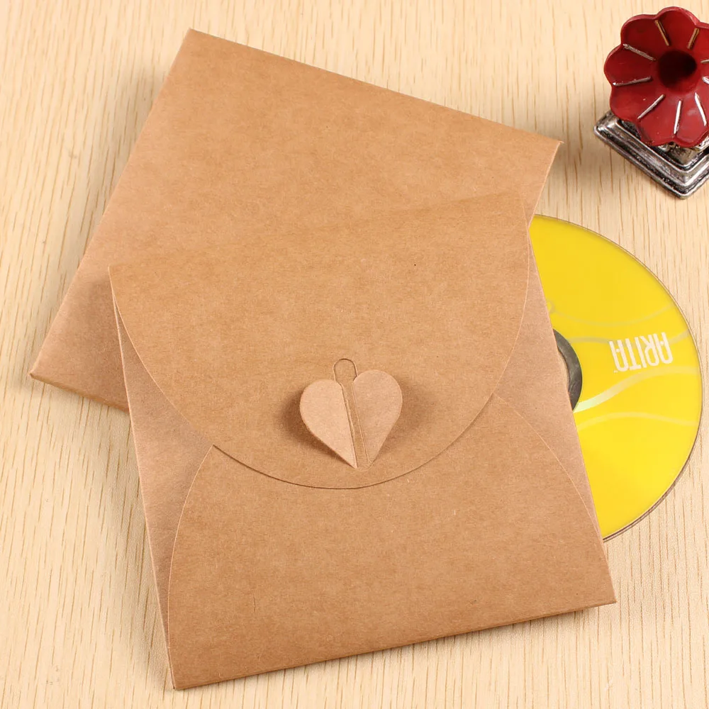 13*13cm Kraft Paper Discs CD Sleeve Baby Shower Birthday Wedding Party DVD CD Case Packaging 13*13cm Kraft Paper Discs CD Sleeve Baby Shower Birthday Wedding Party DVD CD Case Packaging