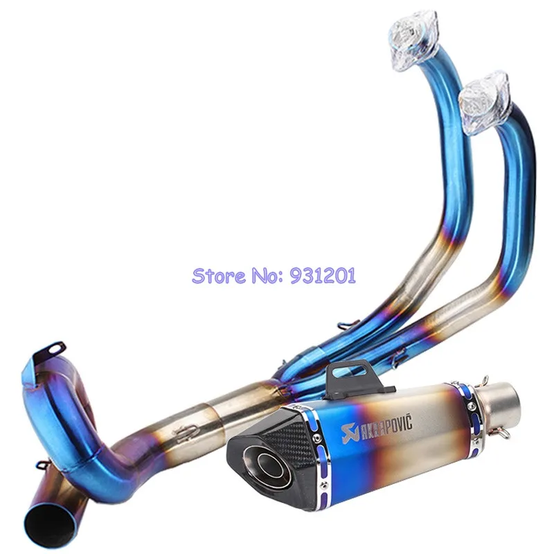 

For Yamaha MT07 MT 07 FZ07 FZ 07 XSR700 Slip-On Full Exhaust System Motorcycle Mid Pipe Headers Front Tube Akrapovic Muffler
