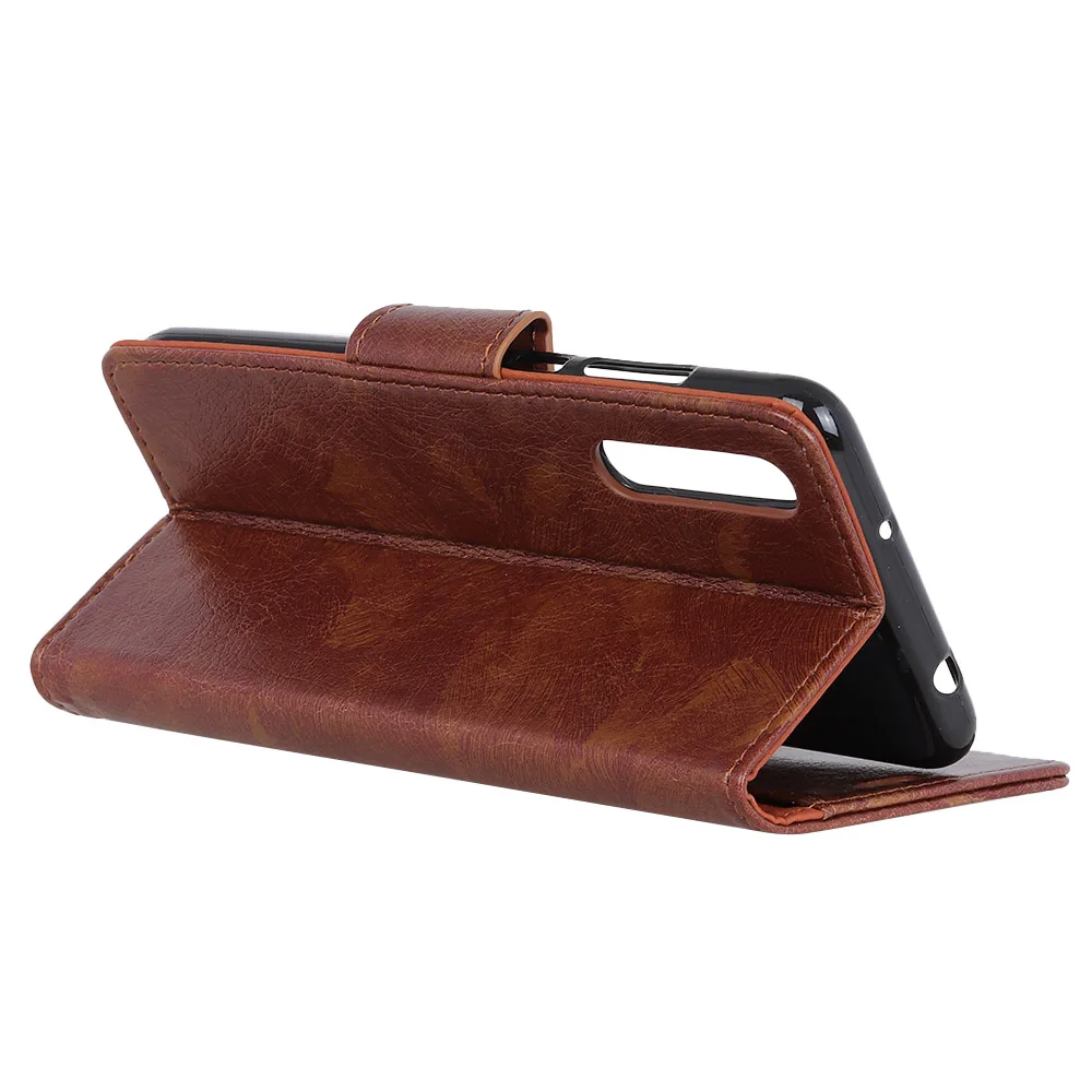 

Pana Golossy Silicone Base Case for Xiaomi 9 Flip Cover with Card Pocket Kickstand Leather Case