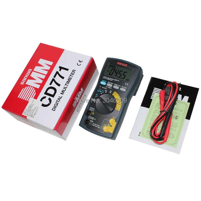 Sanwa CD771 Стандартный цифровой мультиметр Проверка батареи подсветка резистор/конденсатор/Вкл/Выкл зуммер/диод/Измерение частоты