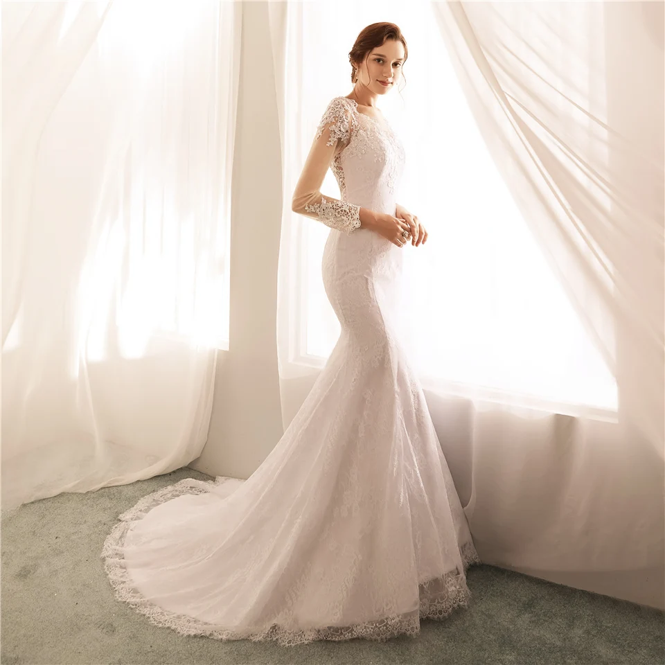 Mermaid Wedding Dresses Long Sleeves Lace Mermaid Wedding Dresses Long Sleeves Lace