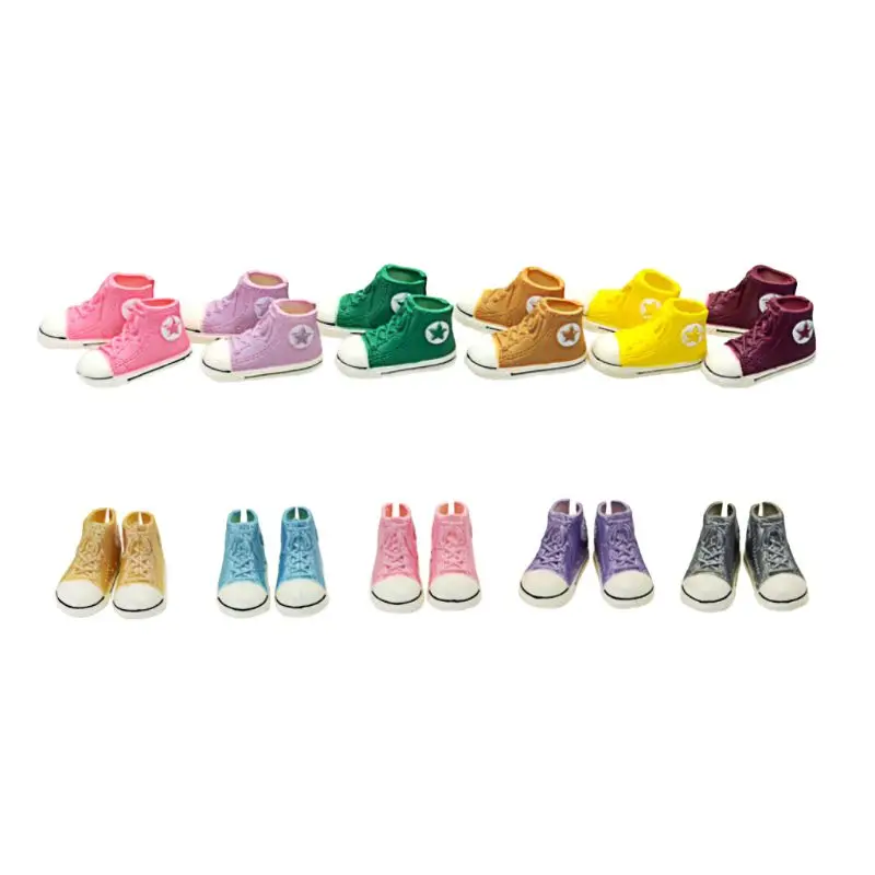 

1 Pair Causal Shoe Model 1:6 Dollhouse Miniature Home Doll House Accessories For Kids Toy Gift