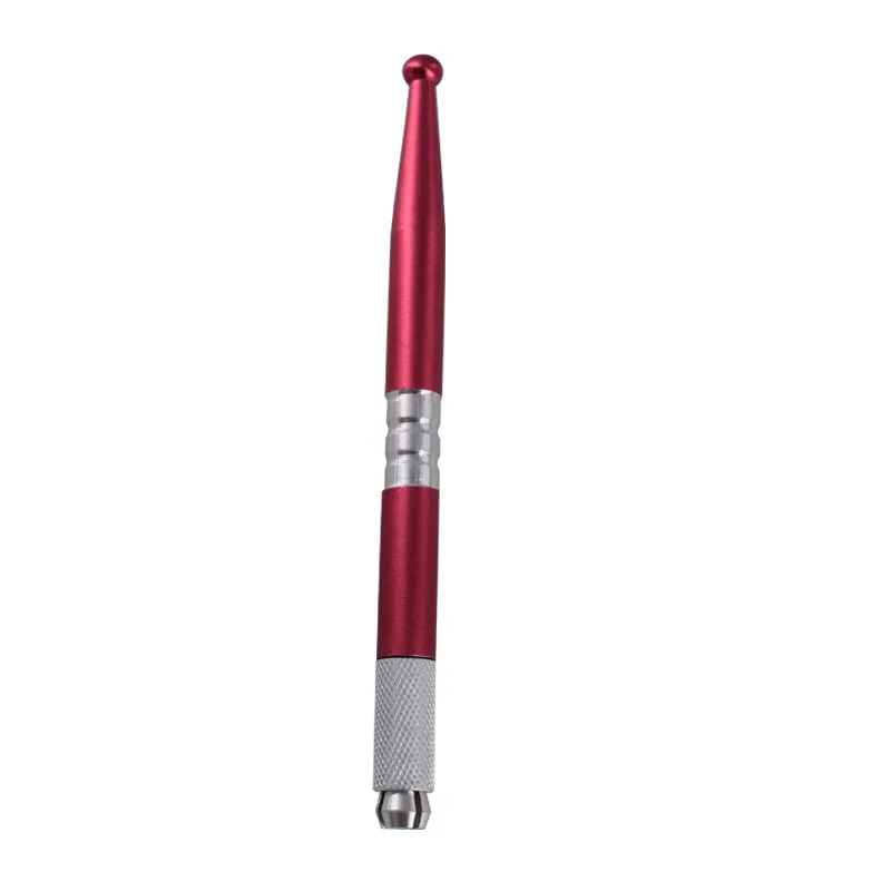 Татуировки microblading pen 1 шт. дополнительно Серебряный и красный tebori ручка ручной