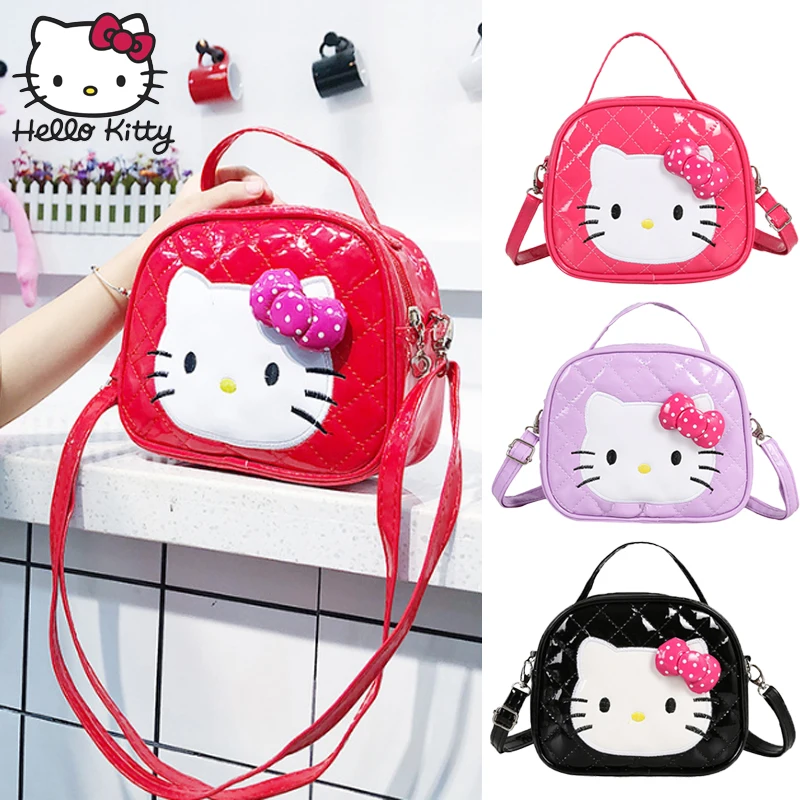 Hello kitty/Детская Повседневная модная сумка на одно плечо с бантом из мультфильма для девочек, водонепроницаемые Рюкзаки для покупок на заказ