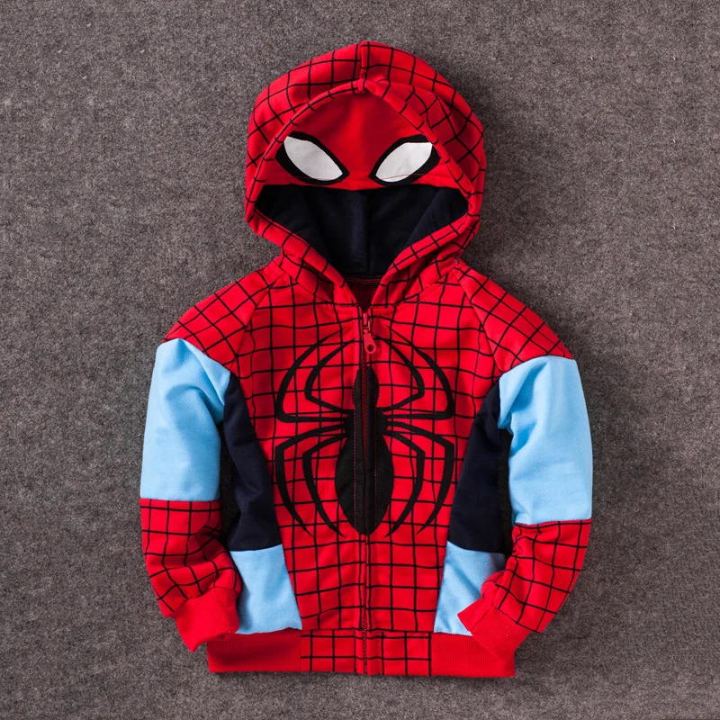 

2017 Children Coat boys Iron Man jacket Captain America hoodies jacket 4 9 age Kids Clothes baby print outerwear Spring Autumn