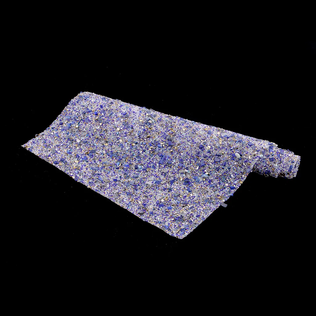 240x400mm Rhinestone Trims Sheet Iron On Stone Crystal Bead Heat Transfer Hot Fix for DIY Project