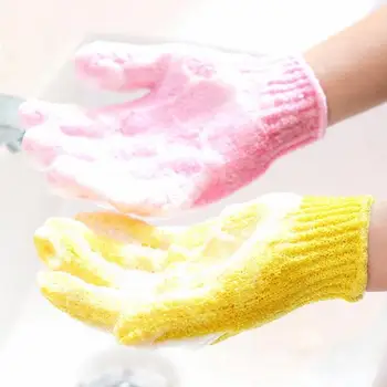 Shower Gloves Exfoliating Wash Skin Spa Bath Gloves Foam Bath Skid Resistance Body Massage Cleaning Loofah Scrubber Cheapest Z3