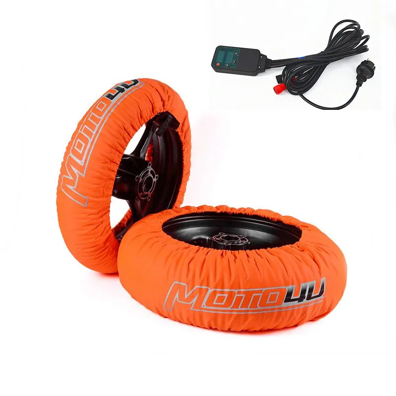 

With Digital Motorcycle Tire Warmer Set 120/200 Front and Rear Race Tyre Warmer orange blue red green