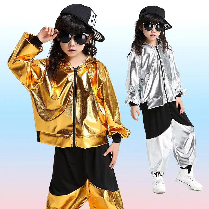 Children Jazz Dance Costume Boy Hip-hop Dance Costume Male Drummer Wear for Performance Girls Stage Clothing Sets