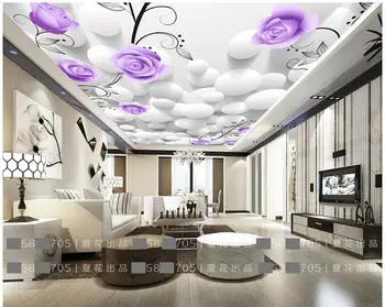 

Custom photo wallpaper 3d ceiling mural wallpaper zenith mural 3 d circular frescoes on roses wall papers for living room decor