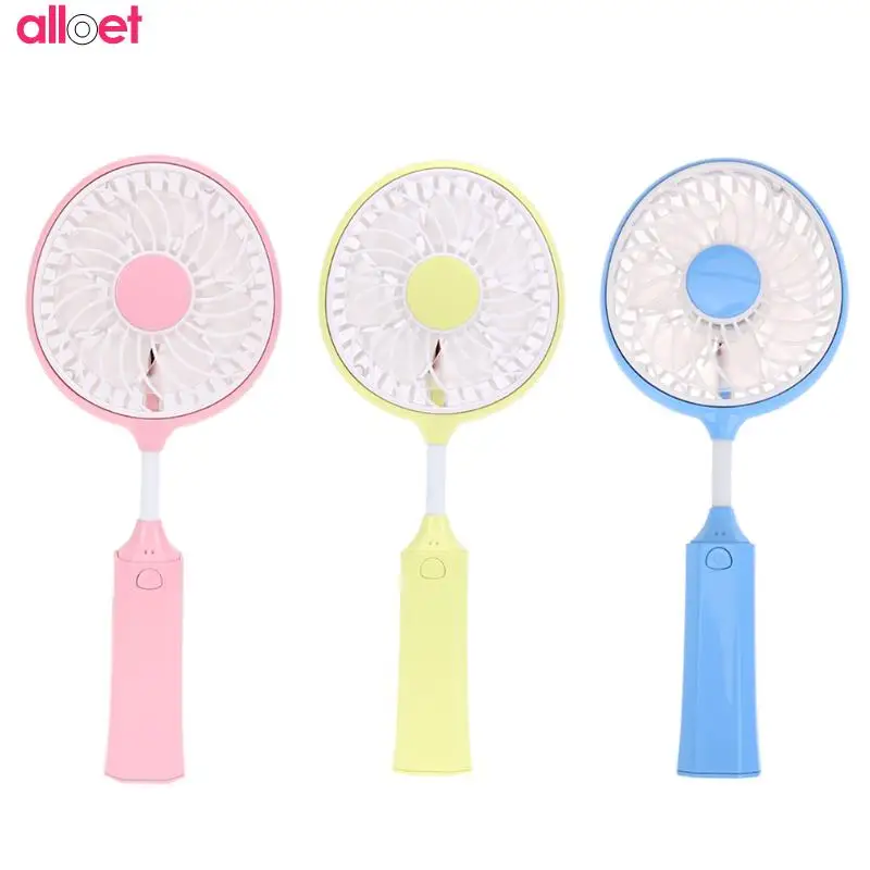 

Foldable Hand Fans Battledore Cooling Fans USB Rechargeable Mini Desk Fan Hand Bar Desktop Fan for Home Office Car Outdoor