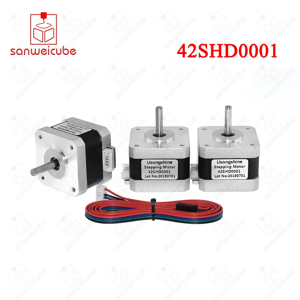 

3pcs/lot Stepper Motor 42SHD0001 Nema 17 bipolar 4 leads 34mm 12V 1.5A 26Ncm(36.8oz.in) 42SHD0001 schrittmotor stepping motor